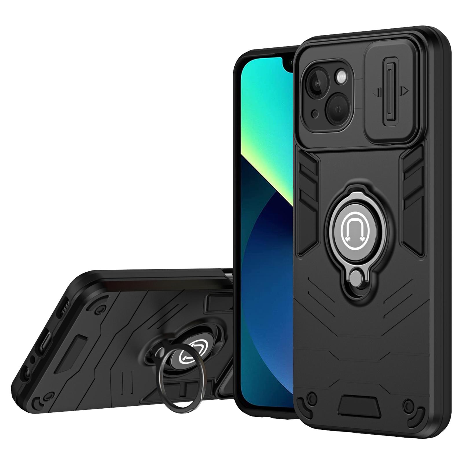 For iPhone 13 Kickstand Case PC+TPU Phone Protector with Slide Lens Cover Black
For iPhone 13 Kickstand Case PC+TPU Phone Protector with Slide Lens Cover Black