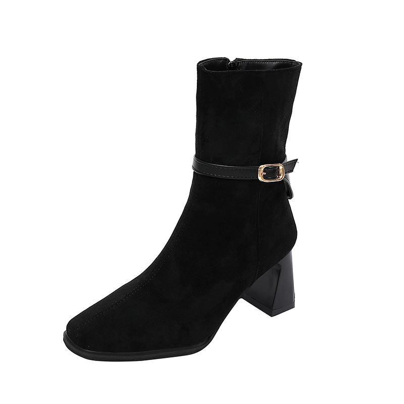 Vintage Block Heel Booties Fall New Square Toe Zip Metal Buckle Anti-Slip Wear-Resistant High Heels 42 чорний
Vintage Block Heel Booties Fall New Square Toe Zip Metal Buckle Anti-Slip Wear-Resistant High Heels 42 чорний