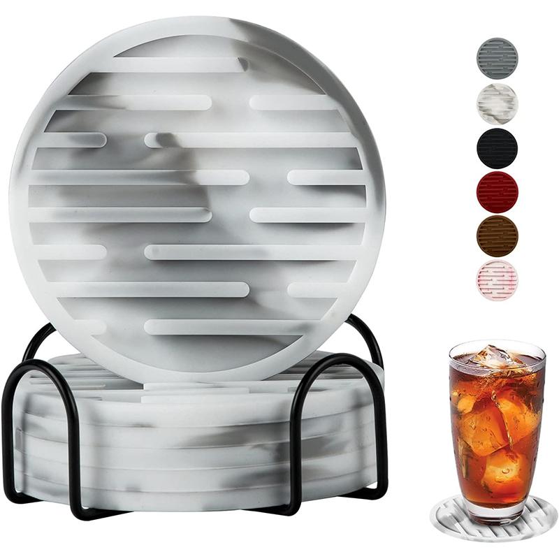Силиконовые подставки под напитки, набор из 6 штук с держателем, водонепроницаемые, нескользящие, многоразовые, прочные, круглые подставки под чашки JT573
Силиконовые подставки под напитки, набор из 6 штук с держателем, водонепроницаемые, нескользящие, многоразовые, прочные, круглые подставки под чашки JT573