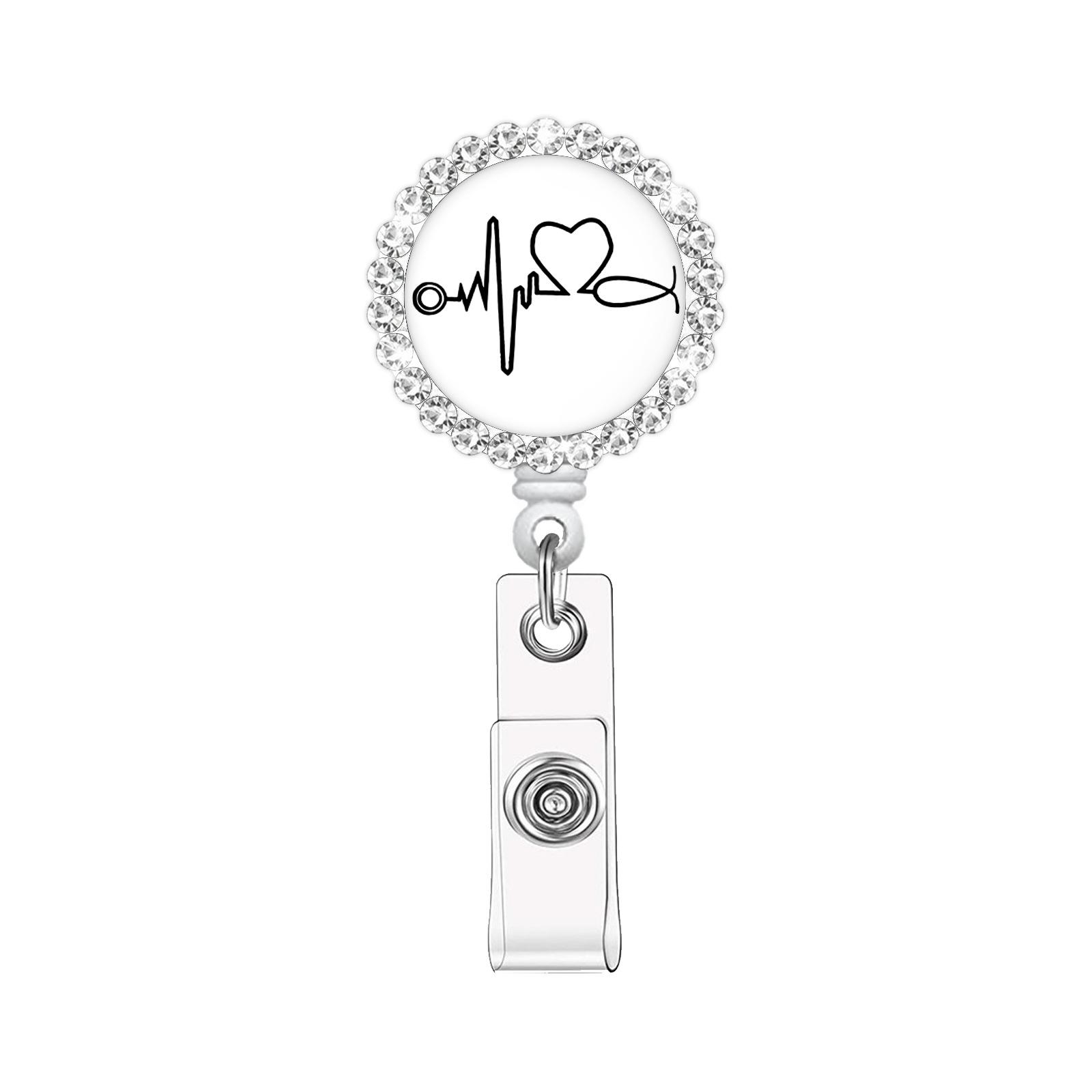 Nurse Badge Reel Retractable ID Badge Holder with Heartbeat Stethoscope Design Doctor Medical Hospital Office Gift Accessories
Nurse Badge Reel Retractable ID Badge Holder with Heartbeat Stethoscope Design Doctor Medical Hospital Office Gift Accessories