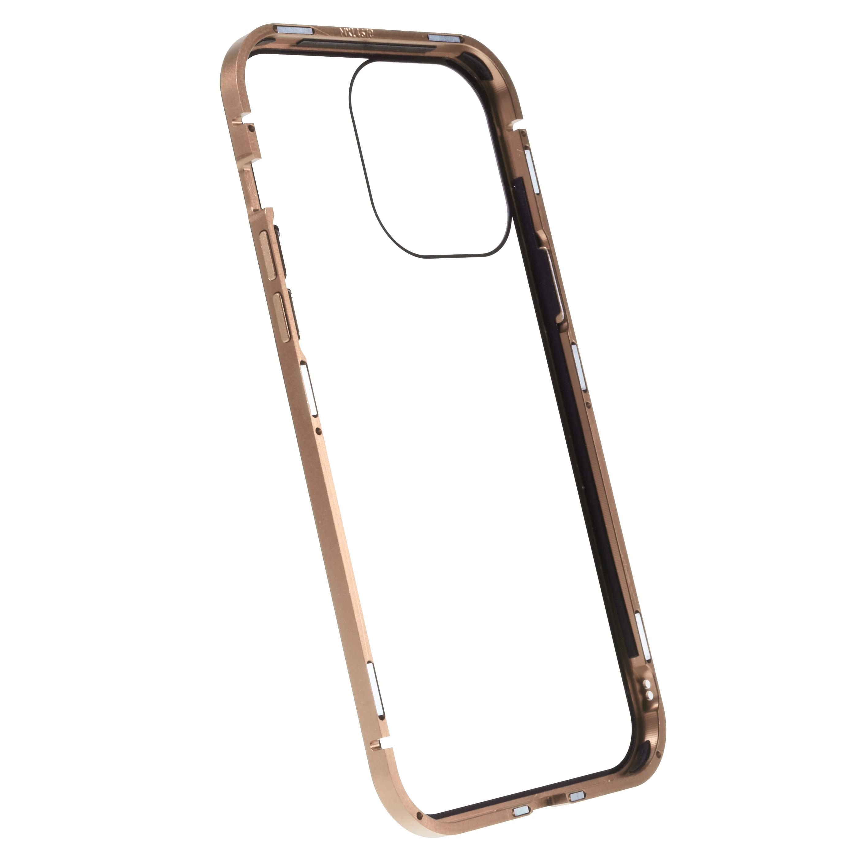 For iPhone 14 Pro Drop Resistant Anti-peep Phone Case Metal Frame+Double-sided Tempered Glass Hybrid Cover with Magnetic Closure Gold
For iPhone 14 Pro Drop Resistant Anti-peep Phone Case Metal Frame+Double-sided Tempered Glass Hybrid Cover with Magnetic Closure Gold