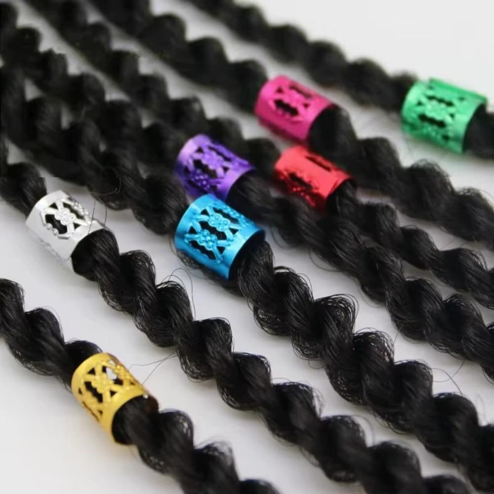50pcs Metal Hollow Hair Rings, Beads Hair Braid Clips, Dreadlock Cuffs for Braiding, Hair Accessories Decoration
50pcs Metal Hollow Hair Rings, Beads Hair Braid Clips, Dreadlock Cuffs for Braiding, Hair Accessories Decoration