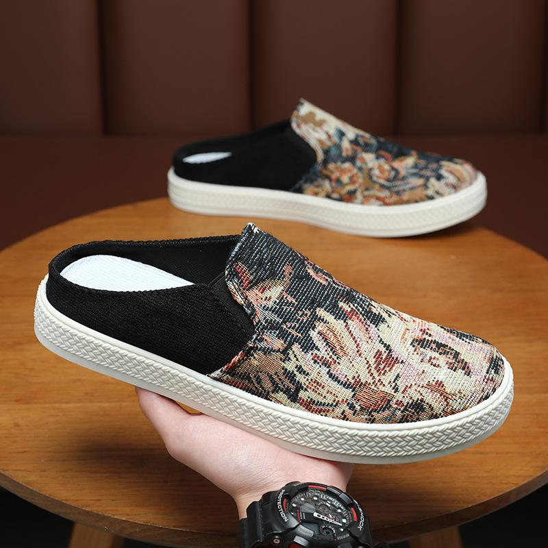 Summer new printed bag head, cloth surface breathable, light and simple, one pedal and half drag men s shoes slippers 44
Summer new printed bag head, cloth surface breathable, light and simple, one pedal and half drag men s shoes slippers 44
