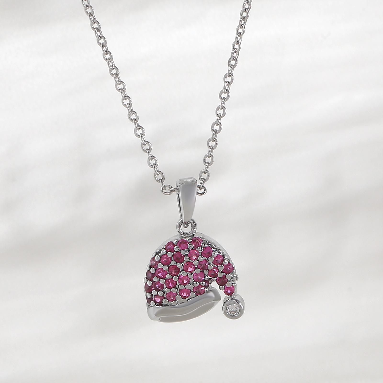 Luxury Korean Red Zircon Christmas Hat Pendant Necklace with Diamond-Encrusted Gold-Plated Copper Chain Pendant Only
Luxury Korean Red Zircon Christmas Hat Pendant Necklace with Diamond-Encrusted Gold-Plated Copper Chain Pendant Only