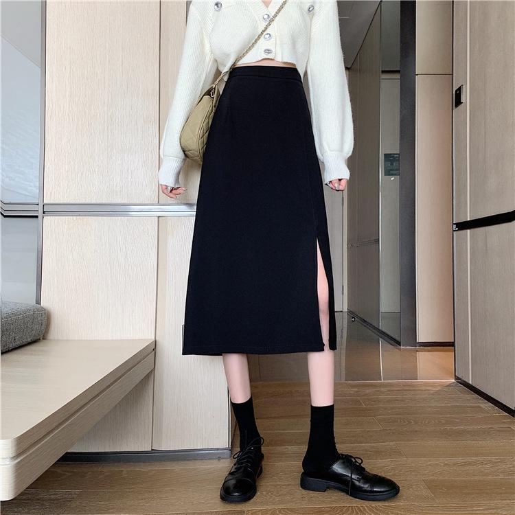 High Waist Slimming A-line Midi Skirt with Irregular Slit - Super Fairy Black Skirt for Spring/Summer S кофейный
High Waist Slimming A-line Midi Skirt with Irregular Slit - Super Fairy Black Skirt for Spring/Summer S кофейный
