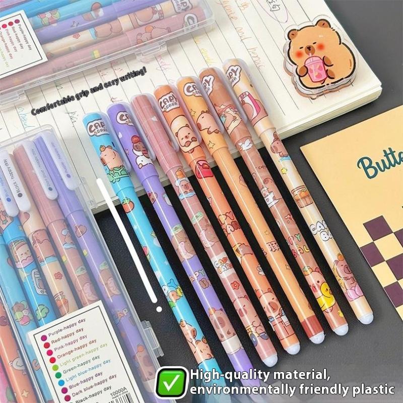 10Pcs Colorful Cartoon Capybara Pens Quick-Drying Neutral Pens Cute Color Pen Office Supplies Student Stationery Gifts onesize
10Pcs Colorful Cartoon Capybara Pens Quick-Drying Neutral Pens Cute Color Pen Office Supplies Student Stationery Gifts onesize