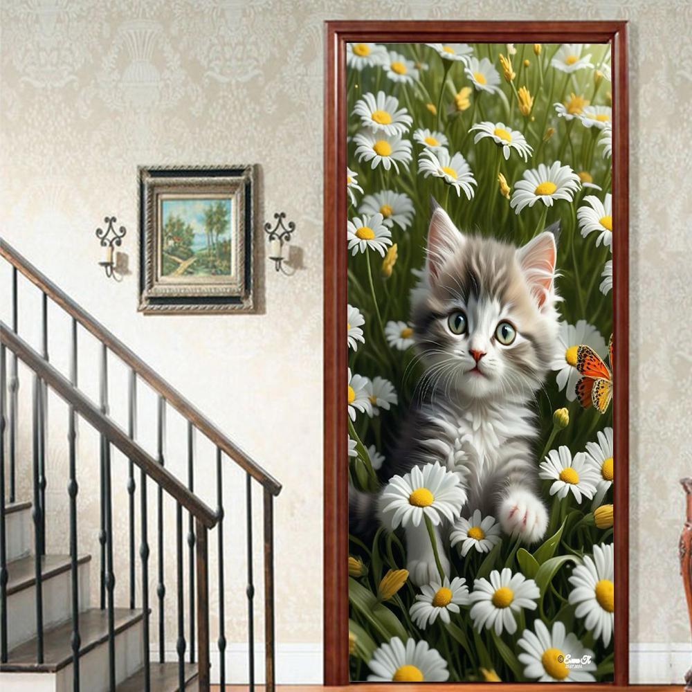1 шт. Милий кіт Веранда Вінілова наклейка на двері для спальні Домашній декор Самоклеюча Знімна наклейка на стіну Реновація дверей Водонепроникний постер 40x120cm
1 шт. Милий кіт Веранда Вінілова наклейка на двері для спальні Домашній декор Самоклеюча Знімна наклейка на стіну Реновація дверей Водонепроникний постер 40x120cm