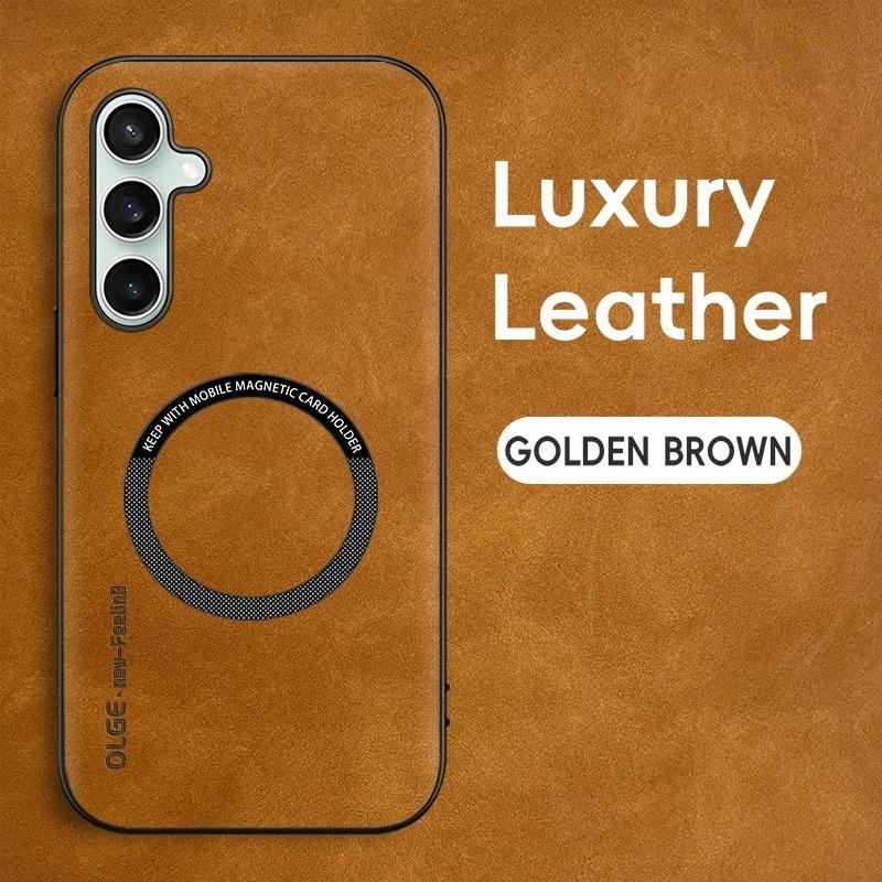 Leather Magnetic Case For Samsung Galaxy S25 S24 S23 S 25 24 Ultra Plus S24 FE For Magsafe Wireless Charge Shockproof Back Cover For Galaxy S25 Ultra
Leather Magnetic Case For Samsung Galaxy S25 S24 S23 S 25 24 Ultra Plus S24 FE For Magsafe Wireless Charge Shockproof Back Cover For Galaxy S25 Ultra