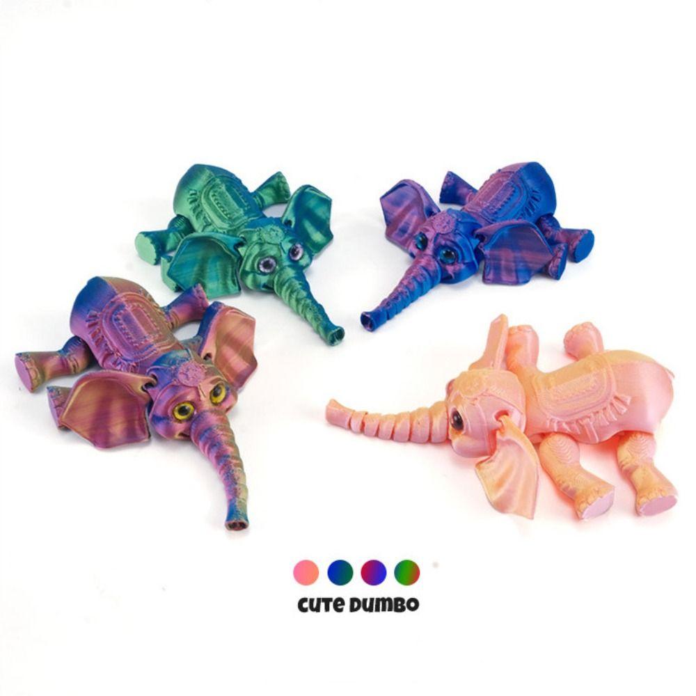Multi-jointed 3D Printed Elephant Model Solid Color Mini Elephant Doll Desktop Decoration рожевий
Multi-jointed 3D Printed Elephant Model Solid Color Mini Elephant Doll Desktop Decoration рожевий