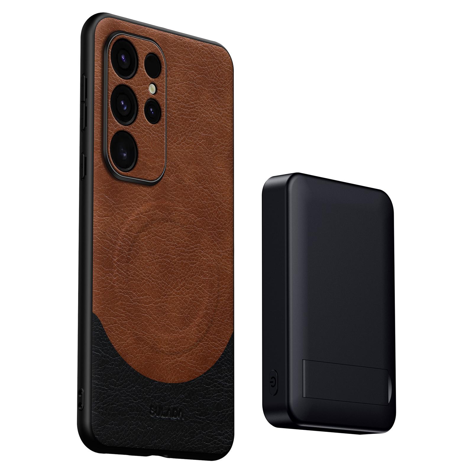 SULADA Magnetic Series for Samsung Galaxy S24 Ultra Case Leather Coating Protective Cover Compatible with MagSafe Black
SULADA Magnetic Series for Samsung Galaxy S24 Ultra Case Leather Coating Protective Cover Compatible with MagSafe Black
