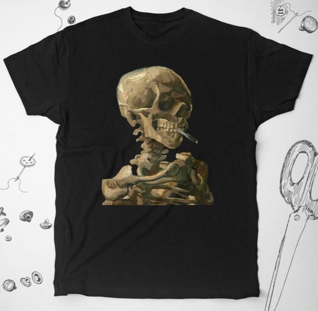 26 Skeleton Tshirt Van Gogh art Aesthetic painting Smoking skeleton Gothic Unisex T Unisex T-Shirt M
26 Skeleton Tshirt Van Gogh art Aesthetic painting Smoking skeleton Gothic Unisex T Unisex T-Shirt M