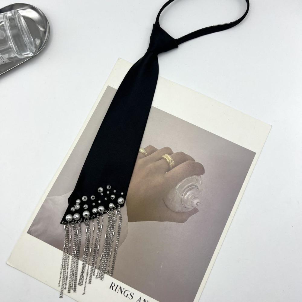 Lazy Person Black Tie Chain Design Ladies Cravat Fashion Tassel Tie for Pairing with Shirts black
Lazy Person Black Tie Chain Design Ladies Cravat Fashion Tassel Tie for Pairing with Shirts black