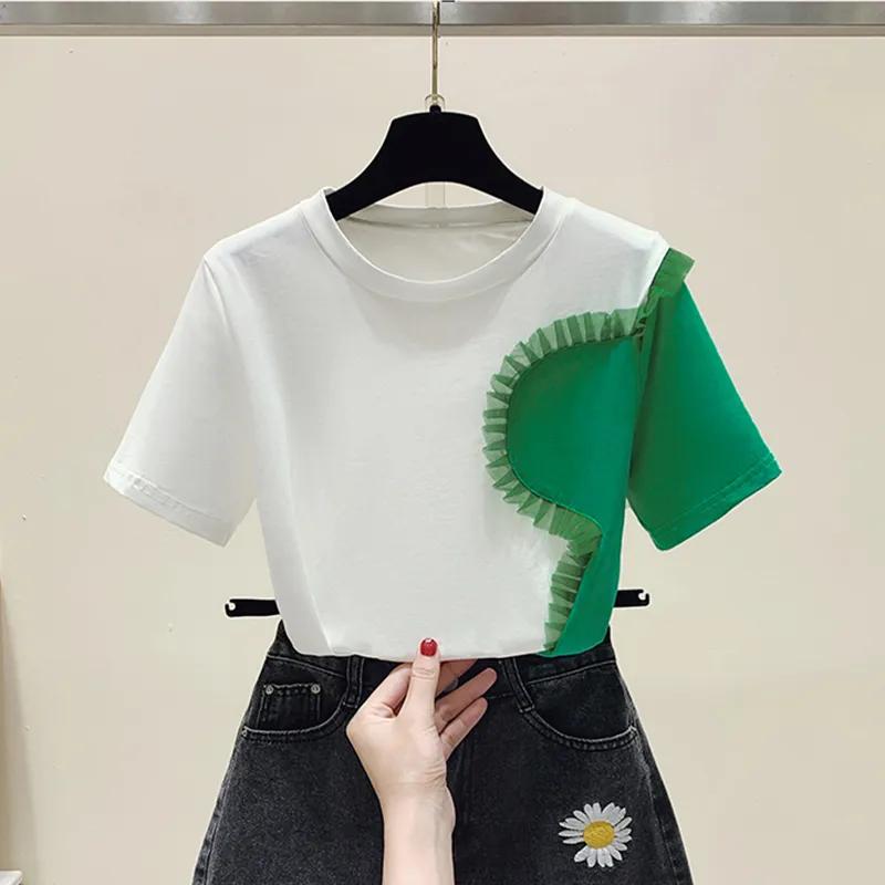 Женские летние свободные повседневные топы Design Temperament T-shirt L белый
Женские летние свободные повседневные топы Design Temperament T-shirt L белый