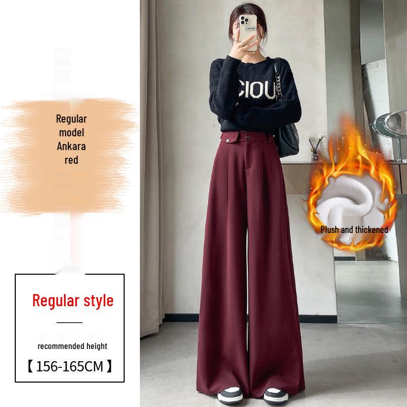 Women s Winter 2025 High-Waist Woolen Wheat Ear Pattern Wide-Leg Pants with Velvet Lining and Extra Thickness S
Women s Winter 2025 High-Waist Woolen Wheat Ear Pattern Wide-Leg Pants with Velvet Lining and Extra Thickness S