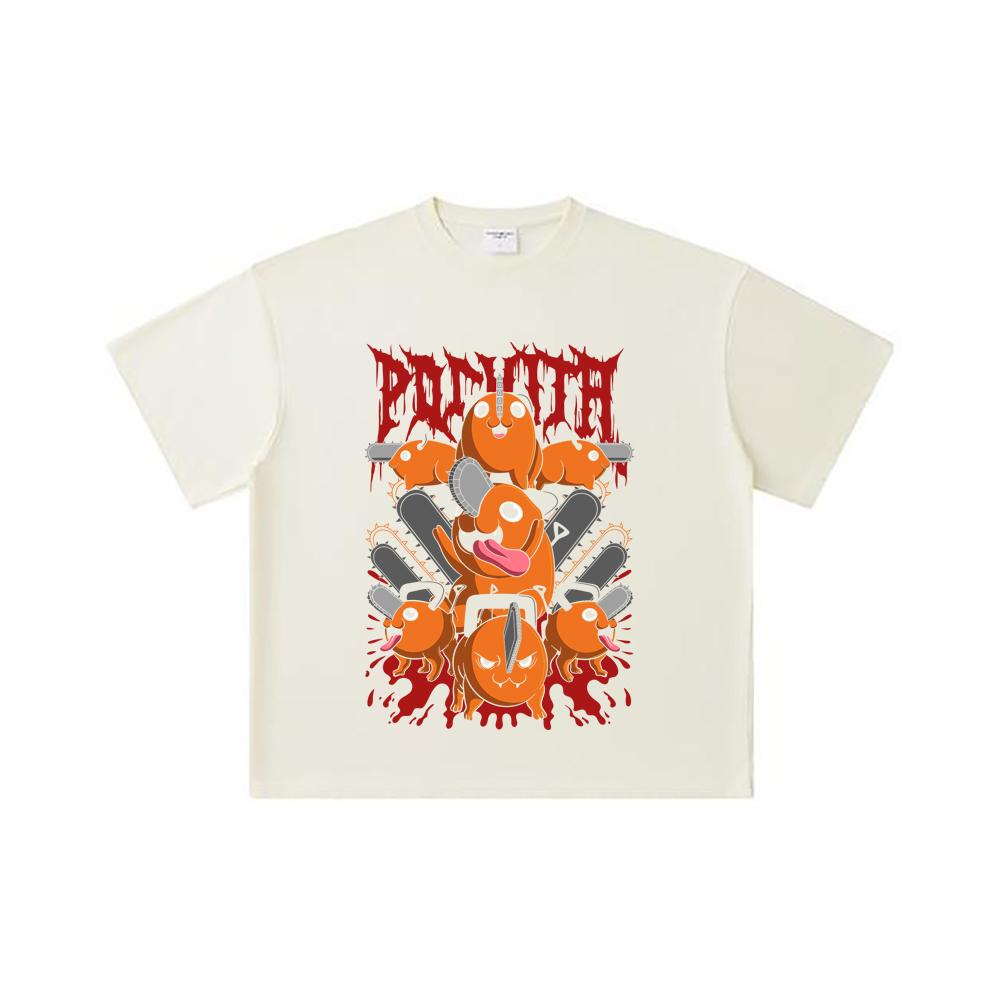 260 GSM Double Yarn 32 Count 100% Cotton Chainsaw Man V8 Pochita Print Unisex Heavy Cotton T Shirt S
260 GSM Double Yarn 32 Count 100% Cotton Chainsaw Man V8 Pochita Print Unisex Heavy Cotton T Shirt S