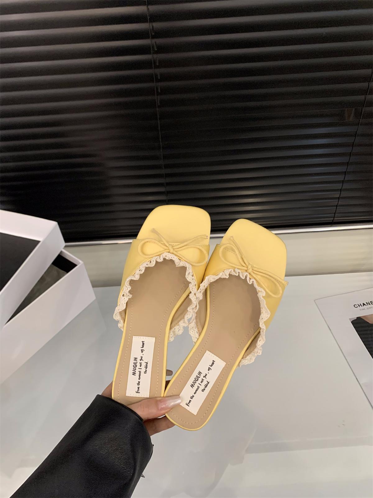 French medium heel silver bow small cool slippers fairy shoes wear 2025 summer ballet style lace sandals 40 жёлтый
French medium heel silver bow small cool slippers fairy shoes wear 2025 summer ballet style lace sandals 40 жёлтый