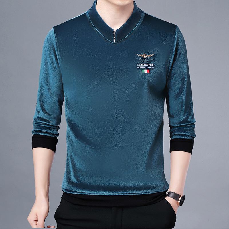 Чоловіча весняно-осіння модна футболка з довгим рукавом із золотого оксамиту, повсякденна стійка, вишитий комір, чоловіча сорочка-основа великого розміру 4XL
Чоловіча весняно-осіння модна футболка з довгим рукавом із золотого оксамиту, повсякденна стійка, вишитий комір, чоловіча сорочка-основа великого розміру 4XL