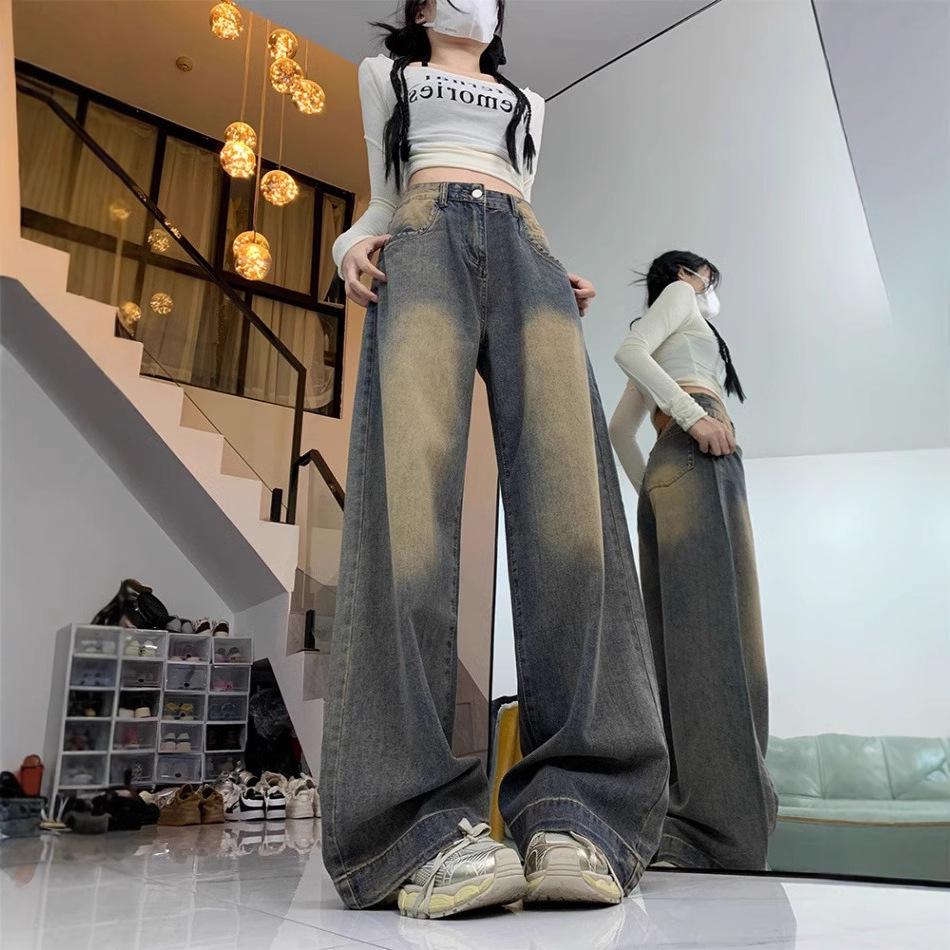 2025 Spring Women s Plus Size High Waist Wide Leg Jeans - Floor Length, Loose Fit, Slimming, Vintage L
2025 Spring Women s Plus Size High Waist Wide Leg Jeans - Floor Length, Loose Fit, Slimming, Vintage L