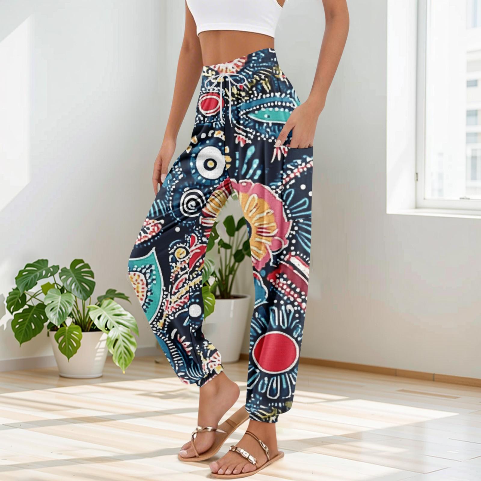 Женские брюки с карманами и завязками на талии, повседневные брюки для йоги в стиле бохо с принтом M
Женские брюки с карманами и завязками на талии, повседневные брюки для йоги в стиле бохо с принтом M