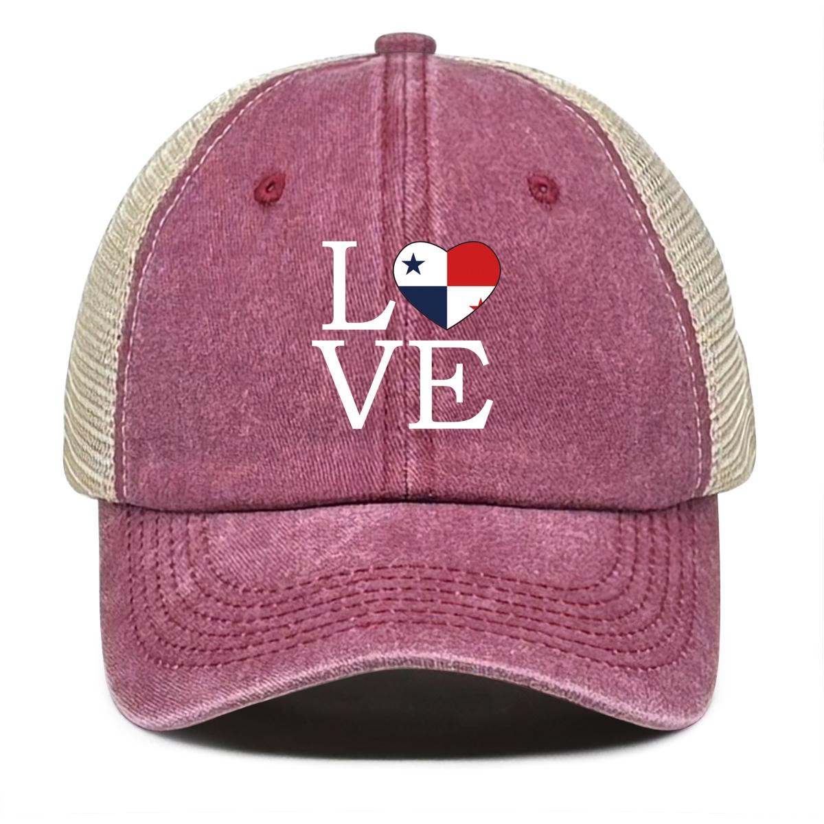 LOVE Panama Flag Print Snapback Baseball Hat, Patriotic Woman s Cap Hip Hop Distressed Sunshade Vintage Adjustable Sun Hat as the picture
LOVE Panama Flag Print Snapback Baseball Hat, Patriotic Woman s Cap Hip Hop Distressed Sunshade Vintage Adjustable Sun Hat as the picture