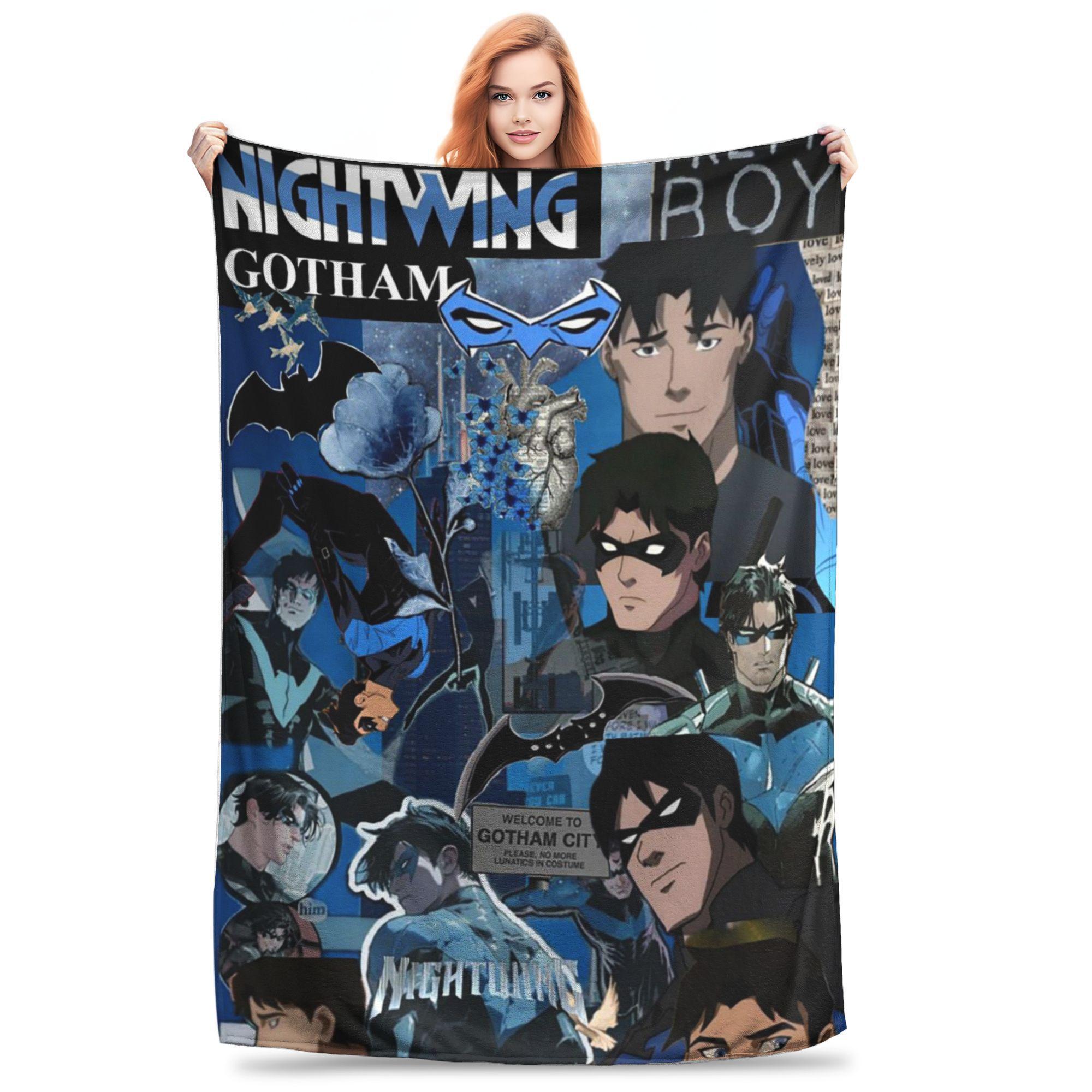 Flannel Throw Blanket Nightwing Warm Plush Blankets Soft Bedding for Bed Living room Home Travel Couch 80x120cm
Flannel Throw Blanket Nightwing Warm Plush Blankets Soft Bedding for Bed Living room Home Travel Couch 80x120cm