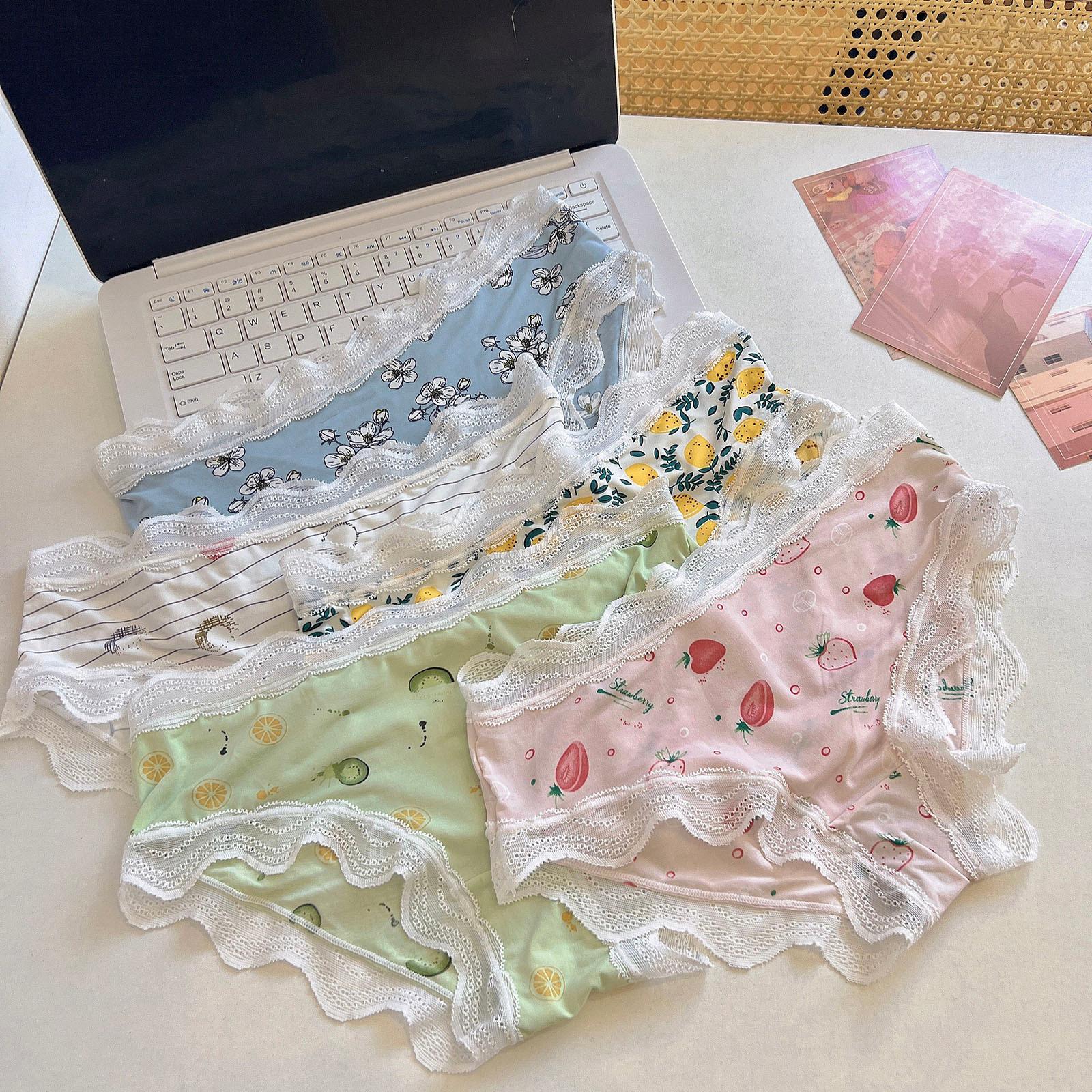 Женские кружевные брюки Низкая талия Принт Сексуальные милые трусы Брюки
Женские кружевные брюки Низкая талия Принт Сексуальные милые трусы Брюки