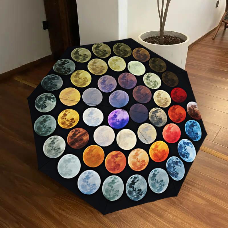 Colorful Moon Phases Automatic Opening/Closing Umbrella Portable Tri Fold Design with 8 Bone Iron Frame,,Travelers,Daily Use,Festive G
Colorful Moon Phases Automatic Opening/Closing Umbrella Portable Tri Fold Design with 8 Bone Iron Frame,,Travelers,Daily Use,Festive G