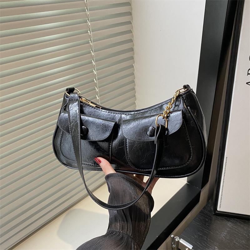 Popular personality double pocket multi-storage bag new niche messenger bag fashionable shoulder crescent bag чорний
Popular personality double pocket multi-storage bag new niche messenger bag fashionable shoulder crescent bag чорний