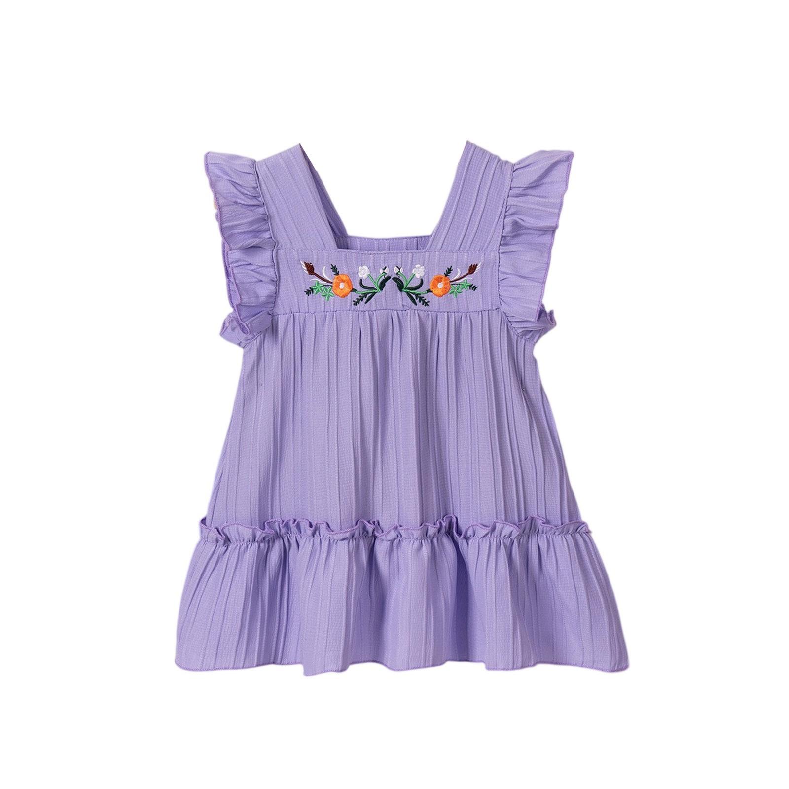 Girls Floral Sleeveless Dress - Ruffle Hem Princess Sundress 90 фіолетовий
Girls Floral Sleeveless Dress - Ruffle Hem Princess Sundress 90 фіолетовий