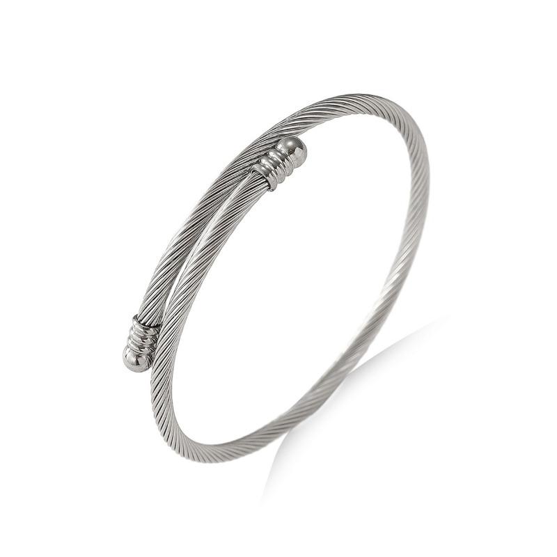 Titanium steel bracelet for women - french letter double heart bangle
Titanium steel bracelet for women - french letter double heart bangle