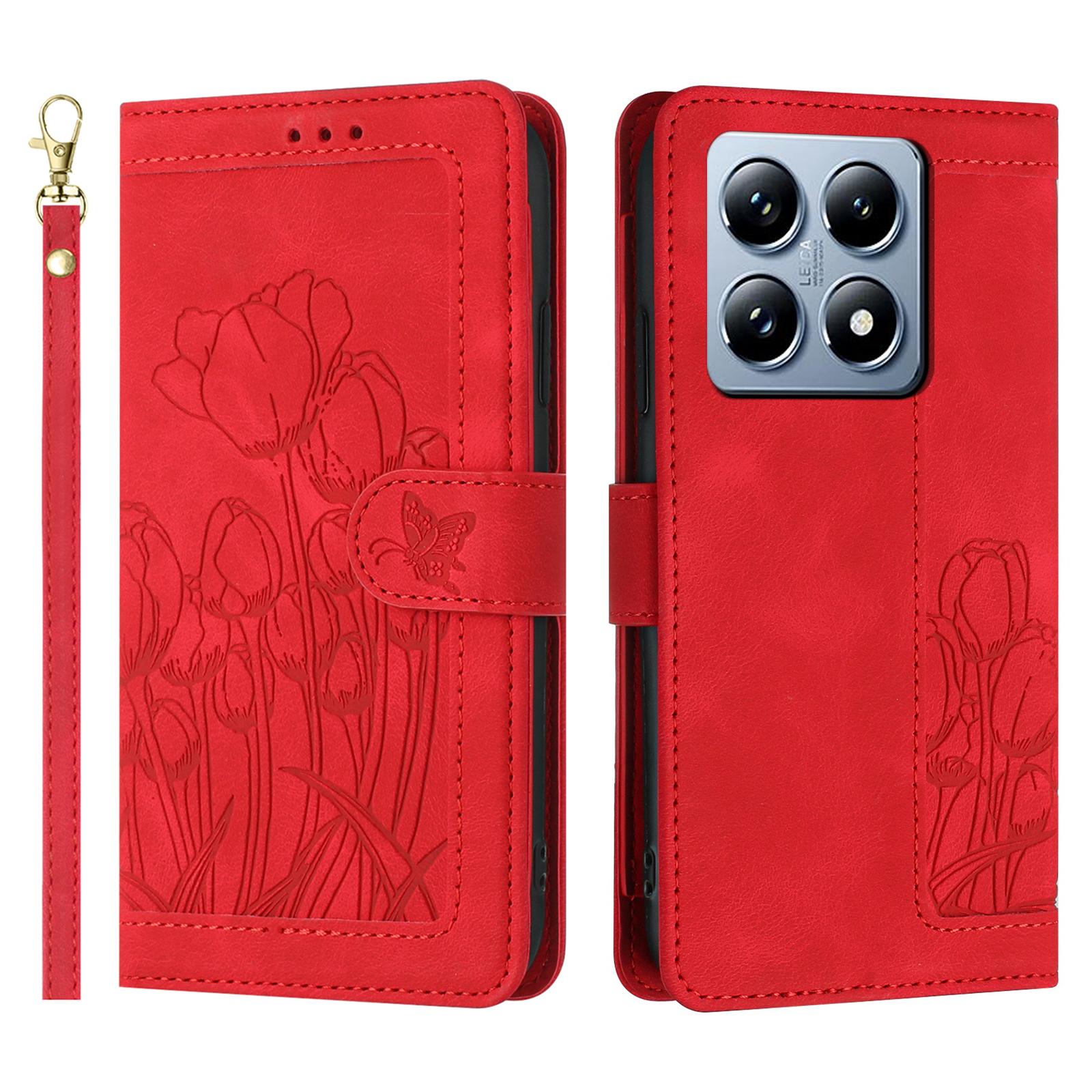 For Xiaomi 14T Pro Tulip Leather Case Phone Cover with 5 Card Slots Wallet Red
For Xiaomi 14T Pro Tulip Leather Case Phone Cover with 5 Card Slots Wallet Red