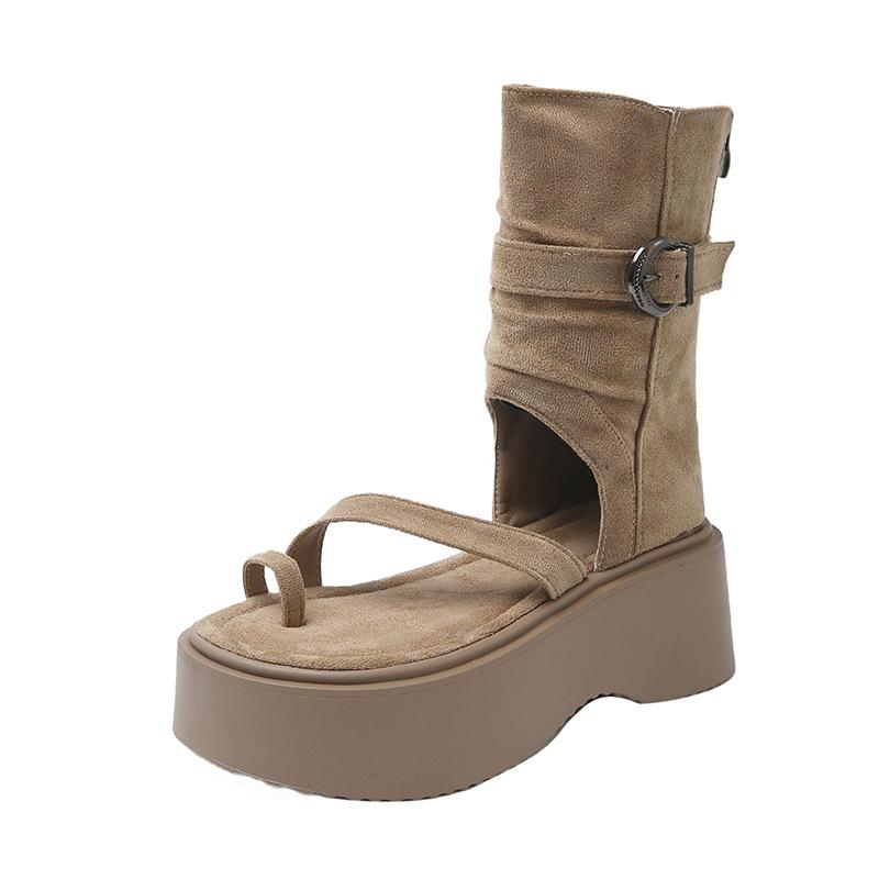 Vintage thick-soled Roman cool boots for women 2025 summer European station new fashion cover toe high-top rear zipper sandals for women 40 абрикосовий
Vintage thick-soled Roman cool boots for women 2025 summer European station new fashion cover toe high-top rear zipper sandals for women 40 абрикосовий