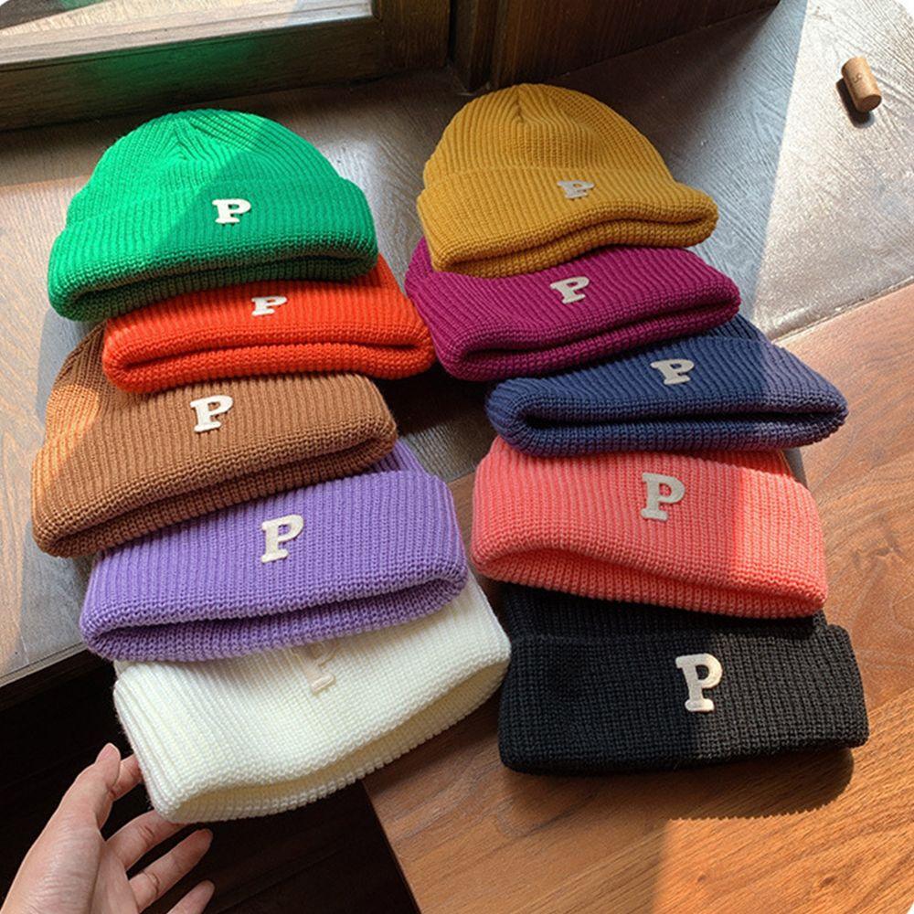 P Crochet Minority Solid Colors Knitting Beanie Korean Style Hat Fashion Design Women Skullies Hat
P Crochet Minority Solid Colors Knitting Beanie Korean Style Hat Fashion Design Women Skullies Hat