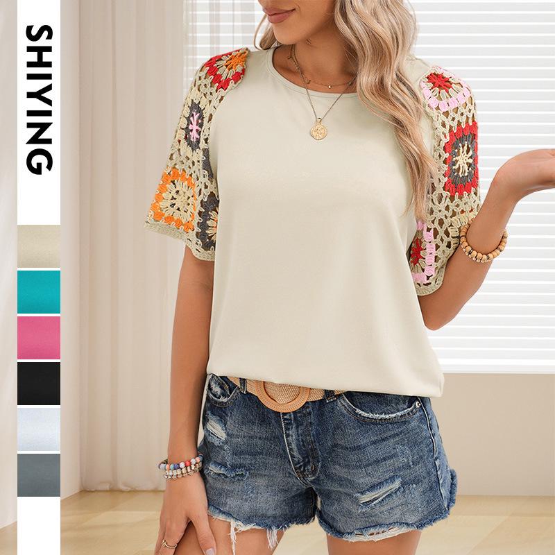 Shiying Women s Summer Crochet Crew Neck Short-Sleeve Casual Pullover Top L рожевий червоний колір
Shiying Women s Summer Crochet Crew Neck Short-Sleeve Casual Pullover Top L рожевий червоний колір