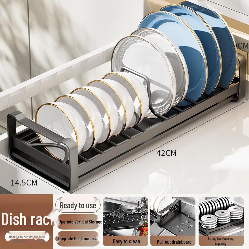 Modern Carbon Steel Pull-Out Kitchen Dish Drying Rack
Modern Carbon Steel Pull-Out Kitchen Dish Drying Rack