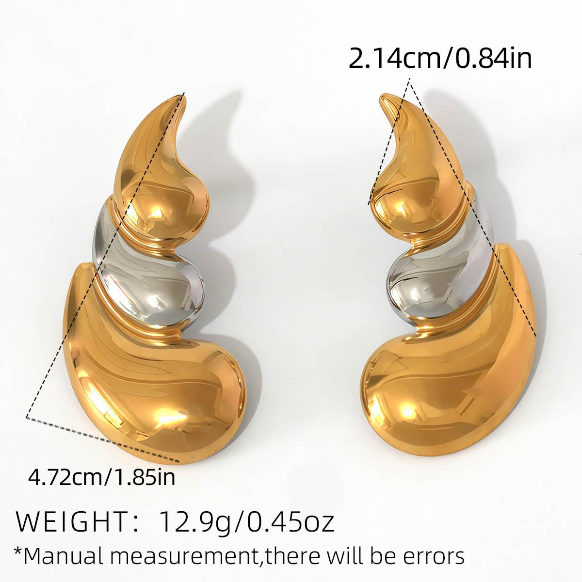 Water Drop Design Stainless Steel Geometric Stud Earrings Statement Metal Cast Waterproof Creative Golden Zircon Women Gift
Water Drop Design Stainless Steel Geometric Stud Earrings Statement Metal Cast Waterproof Creative Golden Zircon Women Gift