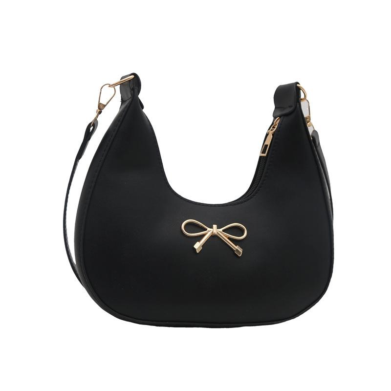 Temperament versatile women s bag fashion bow underarm bag niche design shoulder messenger bag чорний
Temperament versatile women s bag fashion bow underarm bag niche design shoulder messenger bag чорний