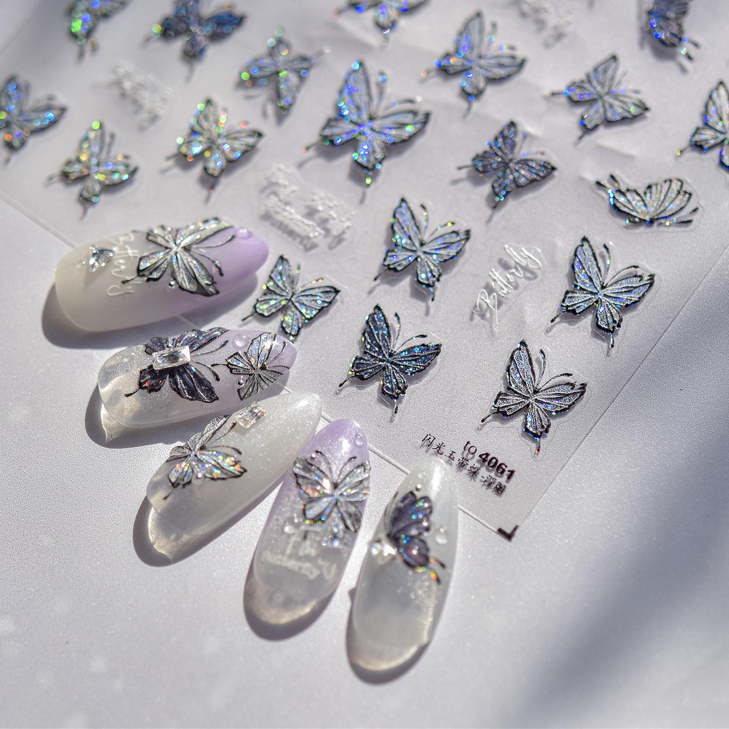 Tomoni Glitter Jade Butterfly Embossed Nail Stickers - Hot Japanese Style Nail Art Stationery
Tomoni Glitter Jade Butterfly Embossed Nail Stickers - Hot Japanese Style Nail Art Stationery