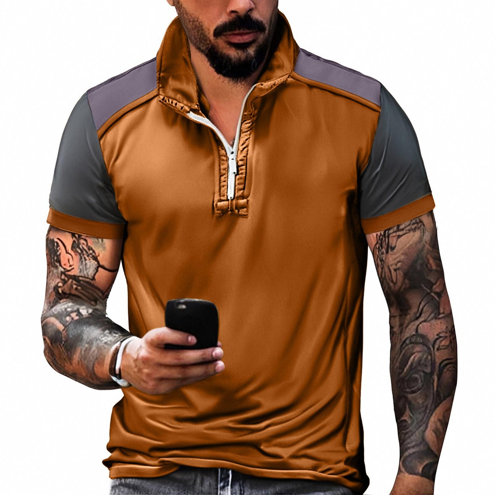 Летняя новинка для мужчин, повседневная рубашка с воротником-стойкой и короткими рукавами, подходящая по цвету, с полумолнией XXXL кофейный
Летняя новинка для мужчин, повседневная рубашка с воротником-стойкой и короткими рукавами, подходящая по цвету, с полумолнией XXXL кофейный