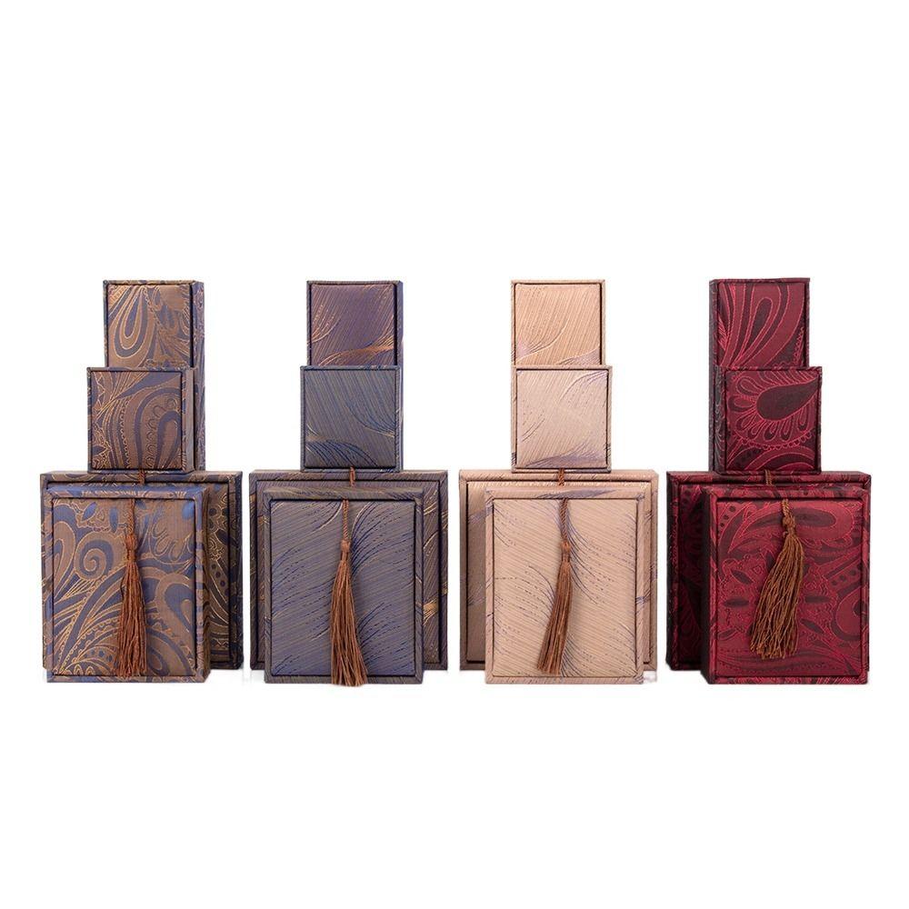 Rectangular Tassel Jewelry Box Linen Jewelry Display Box Vintage Ring Gift Box Necklace 6*6.5*3.5cm-Style B
Rectangular Tassel Jewelry Box Linen Jewelry Display Box Vintage Ring Gift Box Necklace 6*6.5*3.5cm-Style B