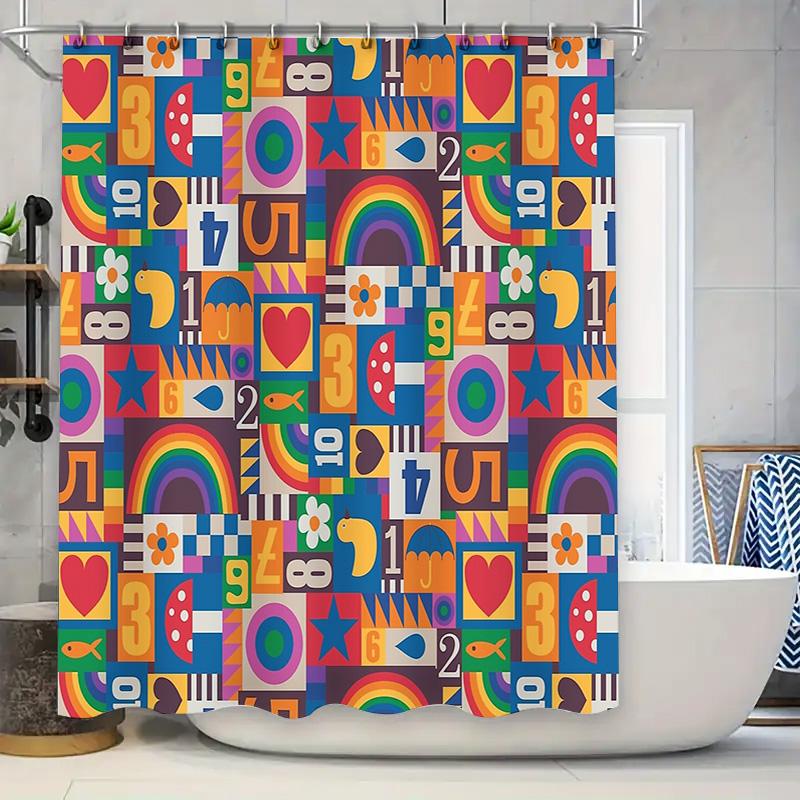 Abstract Geometric Shower Curtain Modern Art Bathroom Decor Patterned Fabric Liner Backdrop Waterproof Home Textile W60H190(CM)-1 Pcs
Abstract Geometric Shower Curtain Modern Art Bathroom Decor Patterned Fabric Liner Backdrop Waterproof Home Textile W60H190(CM)-1 Pcs