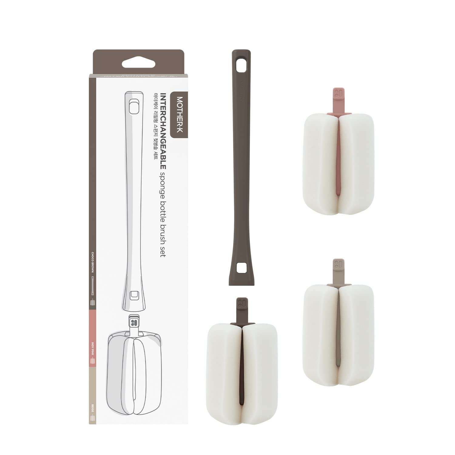 Sponge Cleaning Brush with Interchangeable Sponge Brush for Baby Bottles Rich 1 Body 3 Heads MOTHER-K Head, & Bottles, Foaming, + (Chocolate Brown) шоколад коричневого кольору
Sponge Cleaning Brush with Interchangeable Sponge Brush for Baby Bottles Rich 1 Body 3 Heads MOTHER-K Head, & Bottles, Foaming, + (Chocolate Brown) шоколад коричневого кольору