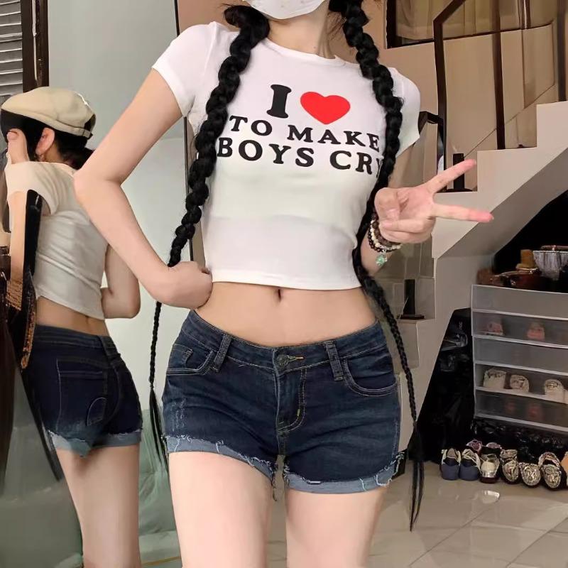Summer Denim Shorts for Women Super Low-waist Navel-baring Elastic Tight-fitting Butt-hugging Millennium Curled Hot Pants S синий
Summer Denim Shorts for Women Super Low-waist Navel-baring Elastic Tight-fitting Butt-hugging Millennium Curled Hot Pants S синий