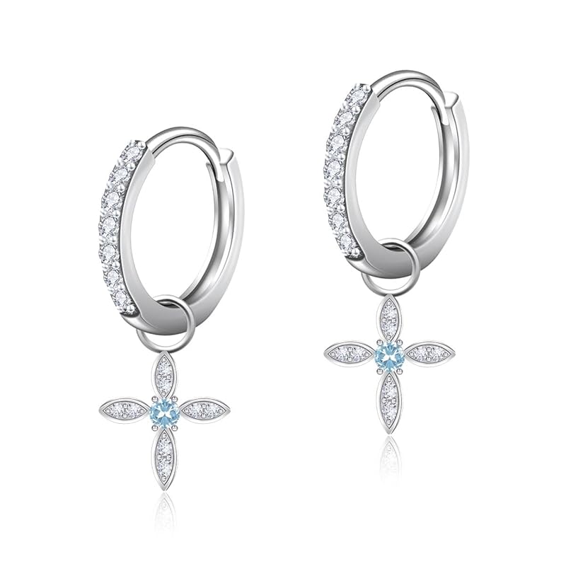 Naniwaai earrings ladies March birthstone hoop sway 2Way flower woman silver Compatible with metal allergies cross adult accessories present birthday
Naniwaai earrings ladies March birthstone hoop sway 2Way flower woman silver Compatible with metal allergies cross adult accessories present birthday
