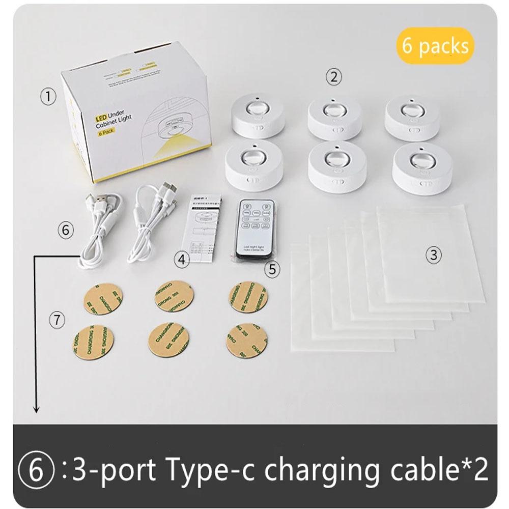 Диммований RGBW COB світлодіодний світильник шафи 12 кольорів Пульт дистанційного керування USB Type-c Перезаряджуваний нічник для кухні Гардероб Спальня 6 Pack
Диммований RGBW COB світлодіодний світильник шафи 12 кольорів Пульт дистанційного керування USB Type-c Перезаряджуваний нічник для кухні Гардероб Спальня 6 Pack