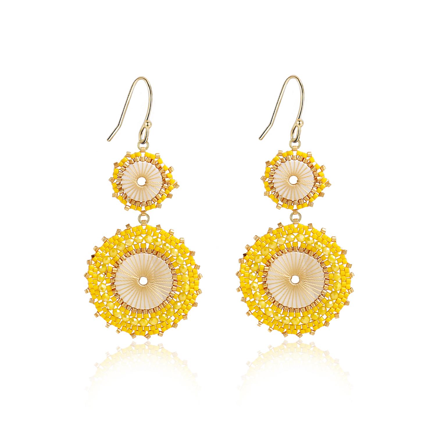Badu Vintage Handmade Double Round Japanese Seed Beads Crochet Dangle Earrings for Women Christmas Jewelry Gift жёлтый
Badu Vintage Handmade Double Round Japanese Seed Beads Crochet Dangle Earrings for Women Christmas Jewelry Gift жёлтый