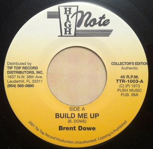 7inch Record BRENT DOWE - Build Me Up TTR1003 High Note US Reggae, Ska & Dub Used
7inch Record BRENT DOWE - Build Me Up TTR1003 High Note US Reggae, Ska & Dub Used