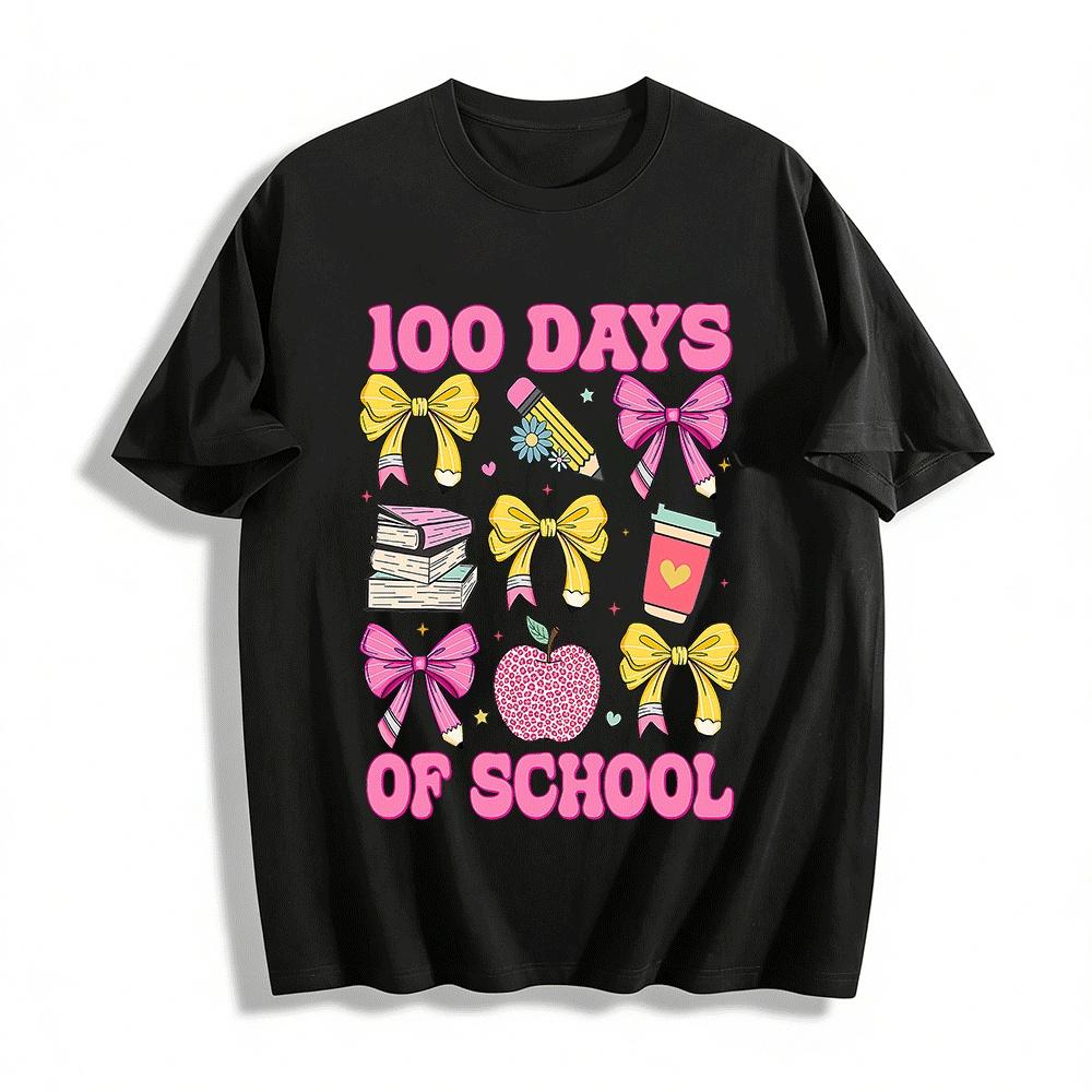 100 Days Of School Coquette Bows Print Casual Tee Pure cotton T-shirt XXS
100 Days Of School Coquette Bows Print Casual Tee Pure cotton T-shirt XXS