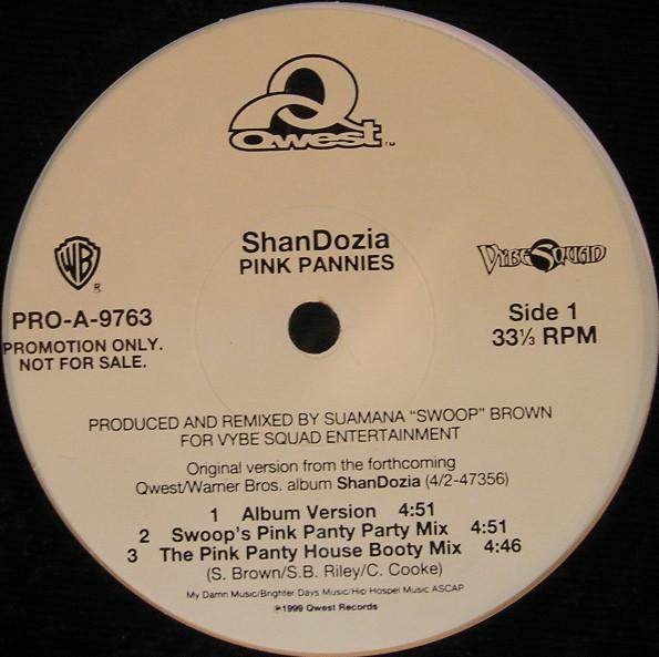 12inch Record SHANDOZIA - Pink Pannies PROA9763PROMO Qwest Records, 1999 US Rap & Hip-Hop/R&B Used
12inch Record SHANDOZIA - Pink Pannies PROA9763PROMO Qwest Records, 1999 US Rap & Hip-Hop/R&B Used