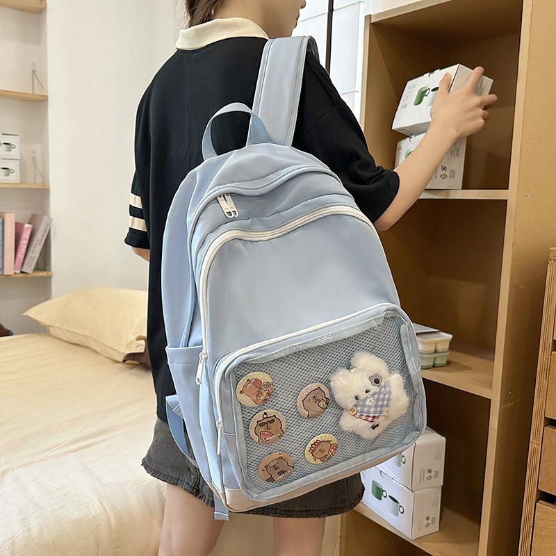 Middle School Student Backpack Solid Color Women s Large Capacity Schoolbag рожевий
Middle School Student Backpack Solid Color Women s Large Capacity Schoolbag рожевий